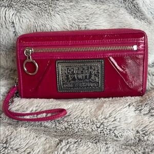 Coach Poppy Hot Pink Patent Wristlet - REHAB